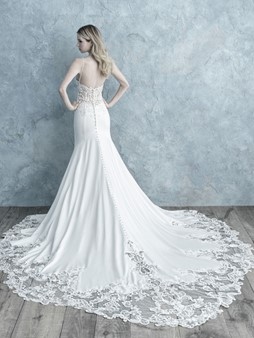 Allure Bridals Lace Train Wedding Dress